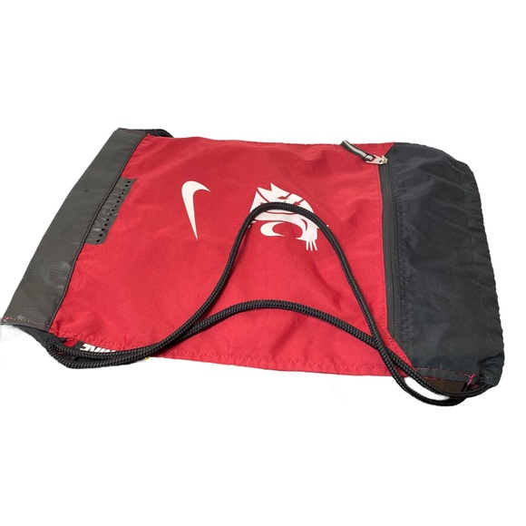 Nike Washington State String Bag Athletic Backpack Cougars Pack Red Swoosh Logo - Picture 8 of 8